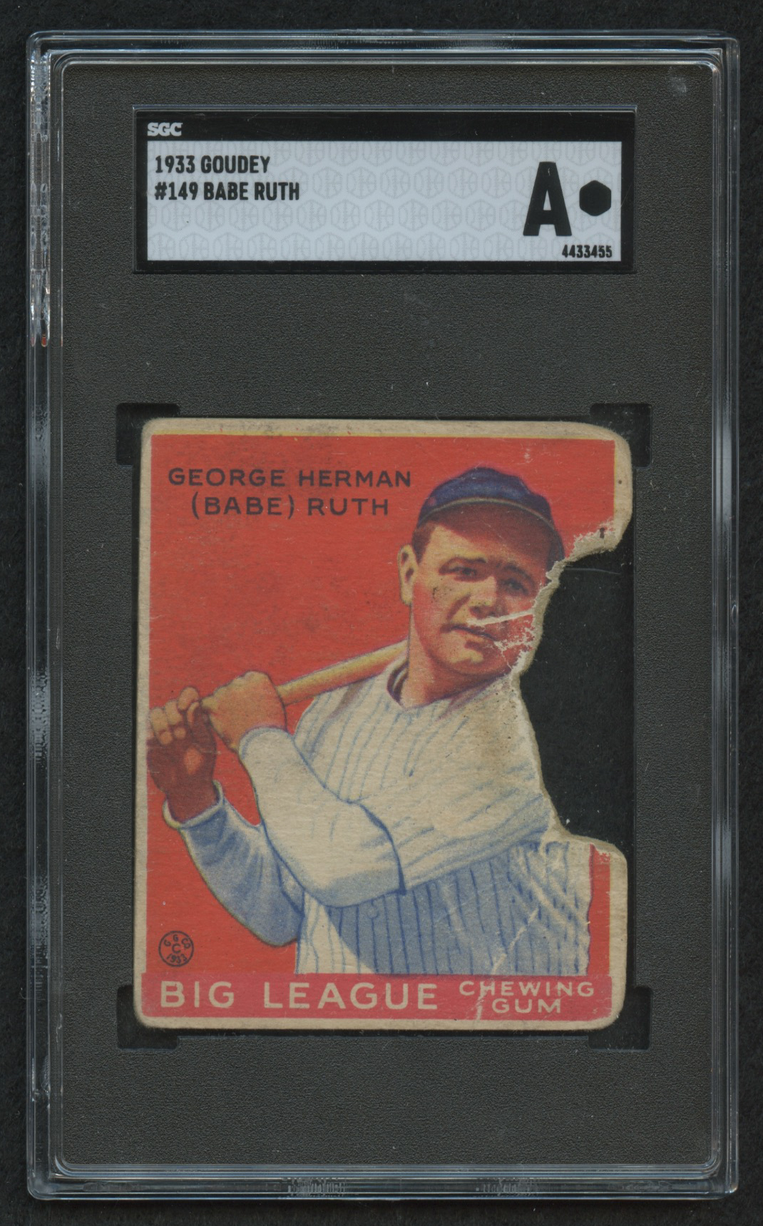 Goudey Babe Ruth RC SGC Authentic Pristine Auction