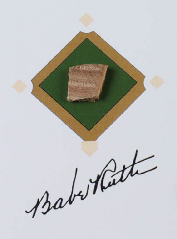 Babe Ruth Yankees X Custom Matted Game Used Baseball Bat Piece Display PSA LOA Copy