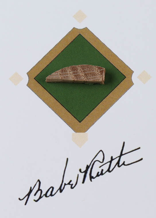 Babe Ruth Yankees X Custom Matted Game Used Baseball Bat Piece Display PSA LOA Copy