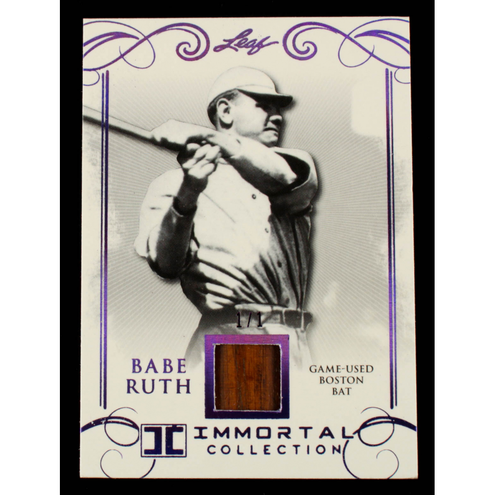 Babe Ruth 2017 Leaf Babe Ruth Immortal Collection Boston Bat Purple Spectrum BB45 1 1