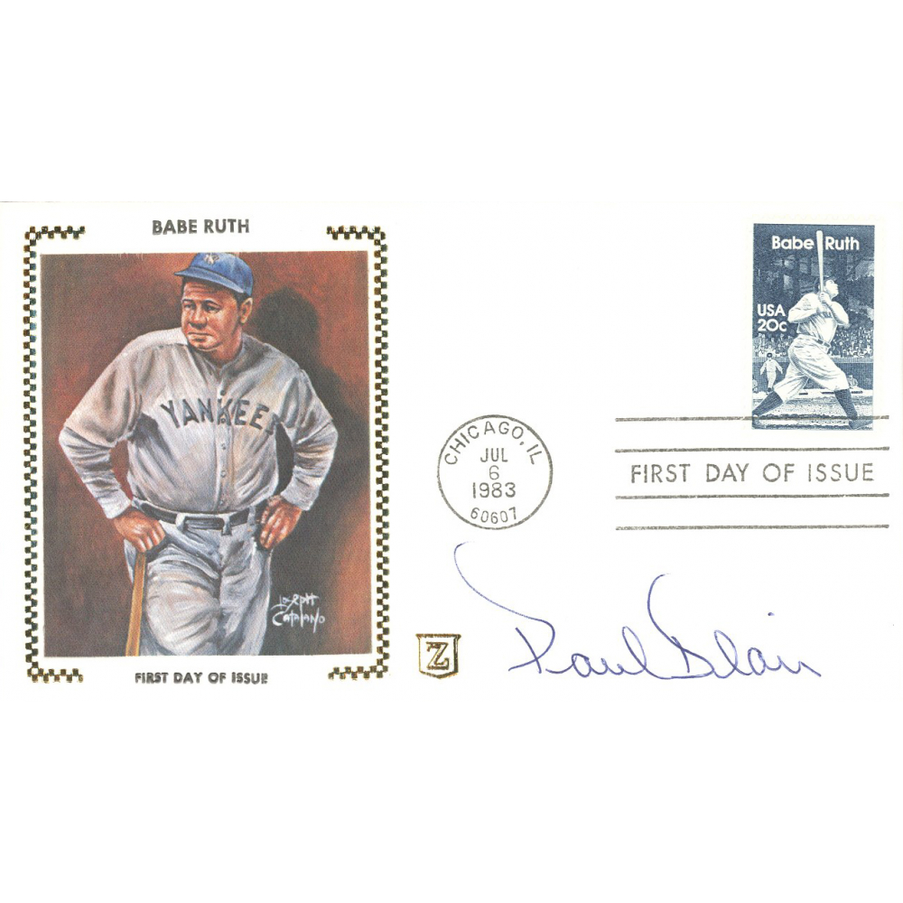Paul Blair Signed 1983 Babe Ruth FDC Envelope With Babe Ruth Postage Stamp JSA COA