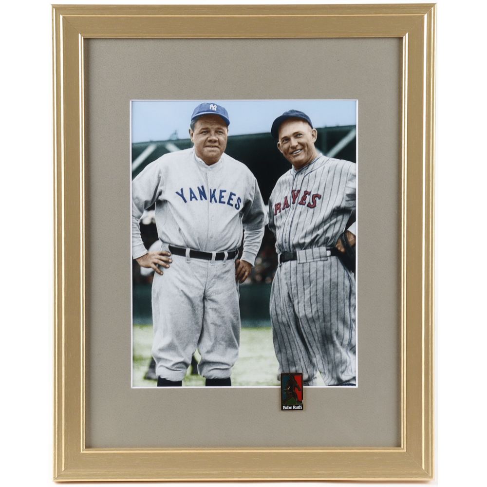 Babe Ruth Rogers Hornsby X Custom Framed Photo Display With Year Babe Ruth