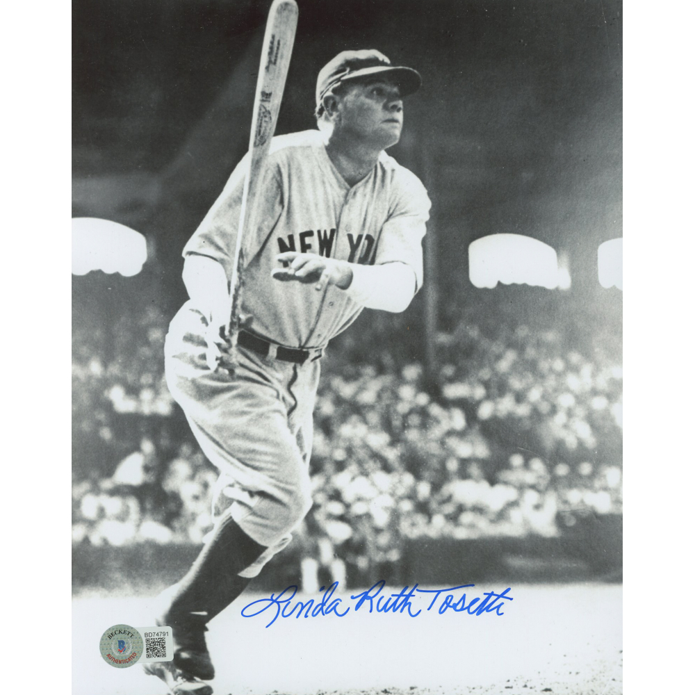 Linda Ruth Tosetti Signed Babe Ruth X Photo Beckett Pristine Auction