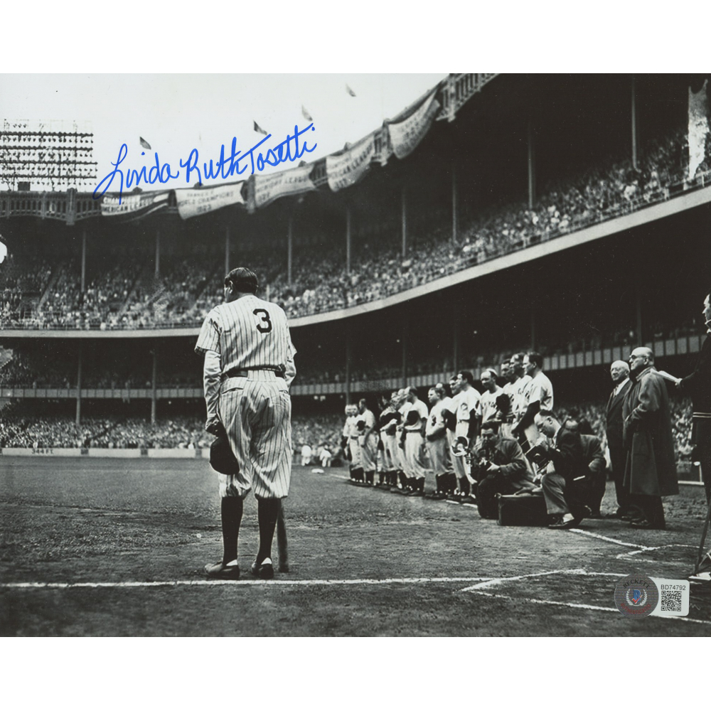 Linda Ruth Tosetti Signed Babe Ruth X Photo Beckett Pristine Auction