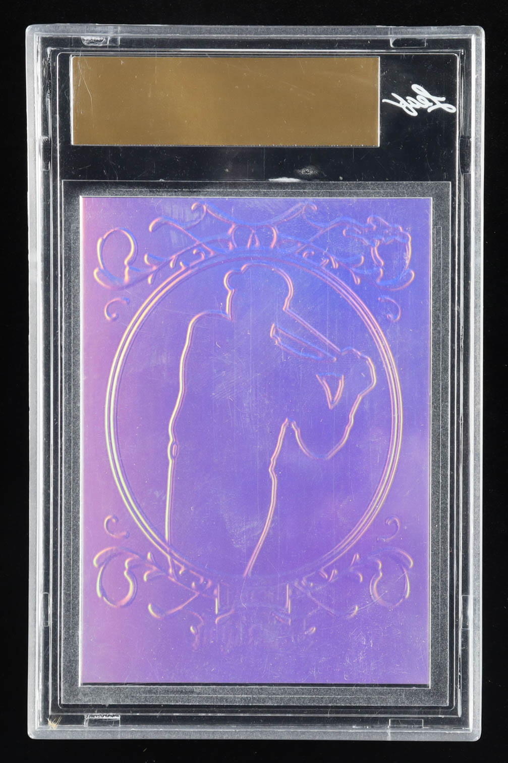 Babe Ruth Leaf Metal Babe Ruth Collection Pre Production Proof Prismatic Black