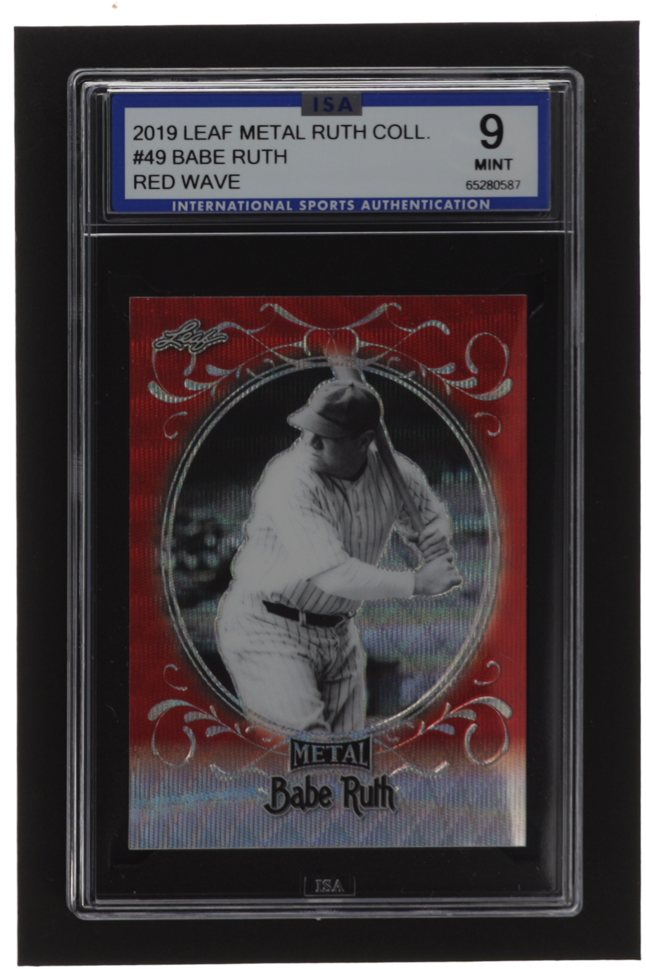 Babe Ruth Leaf Metal Babe Ruth Collection Wave Red ISA Pristine Auction