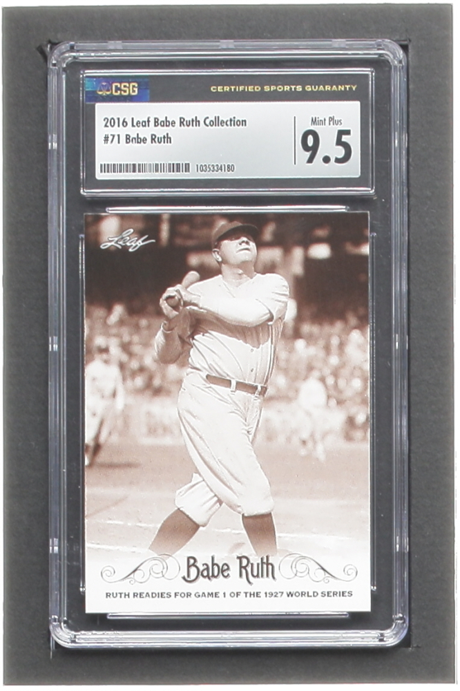 Babe Ruth 2016 Leaf Babe Ruth Collection 71 CSG 9 5 Pristine Auction