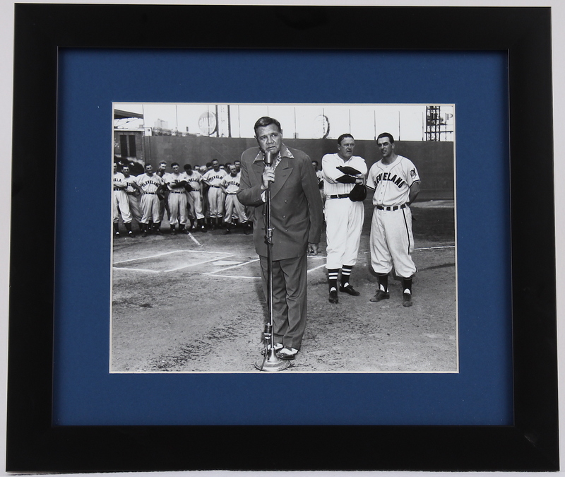 Unsigned Babe Ruth 13x15 Custom Framed Photo Pristine Auction