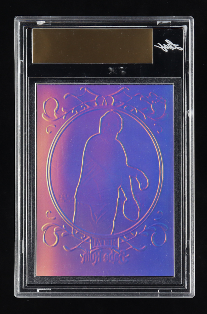 Babe Ruth Leaf Metal Babe Ruth Collection Prismatic Green Pre Production Proof