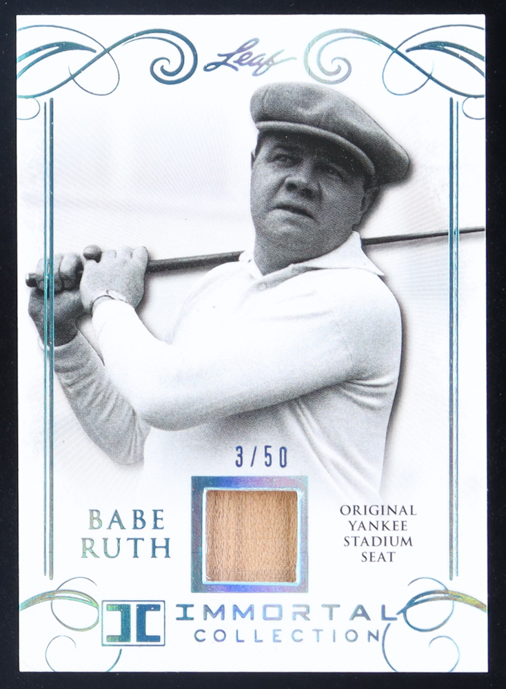 Babe Ruth Leaf Babe Ruth Immortal Collection Yankee Stadium Seat YS Pristine Auction