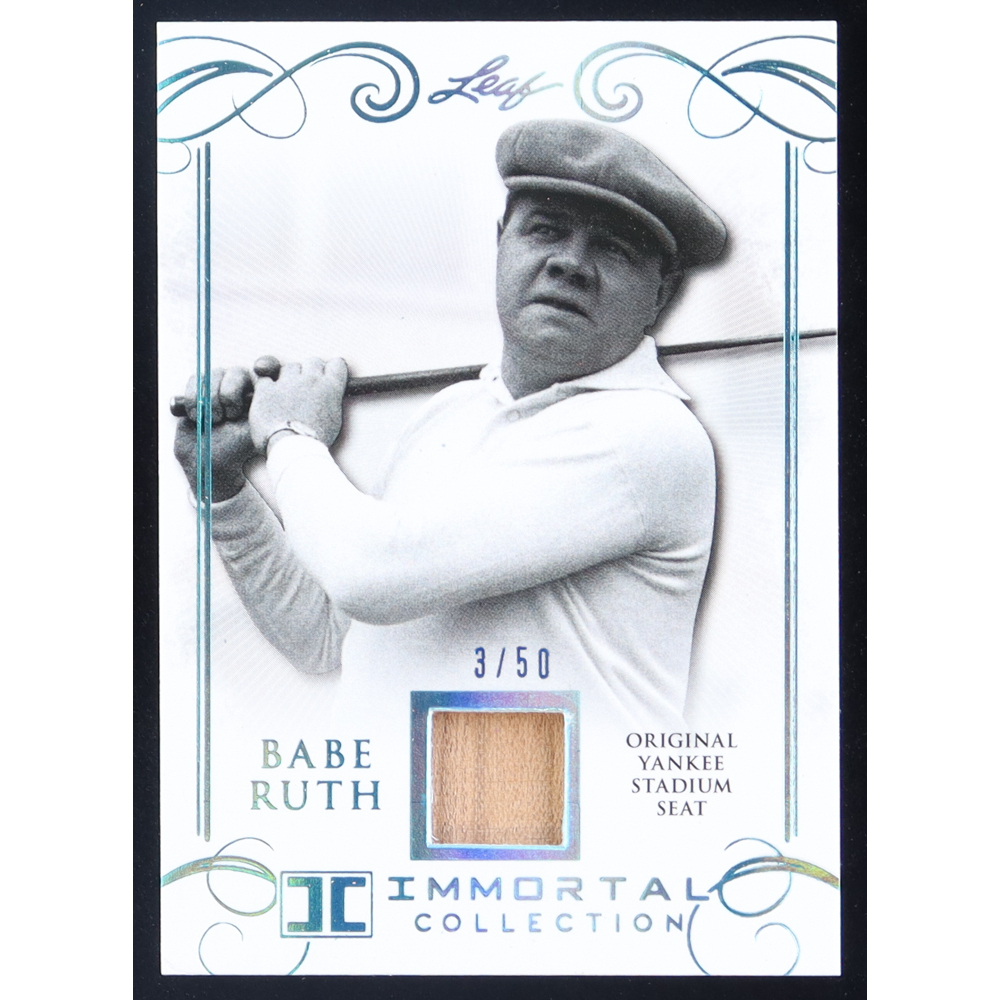 Babe Ruth Leaf Babe Ruth Immortal Collection Yankee Stadium Seat YS Pristine Auction