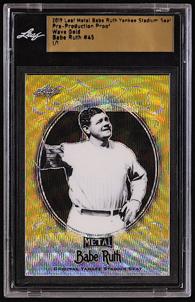 Babe Ruth Leaf Metal Babe Ruth Collection Yankee Stadium Seats Wave Gold Pre Production