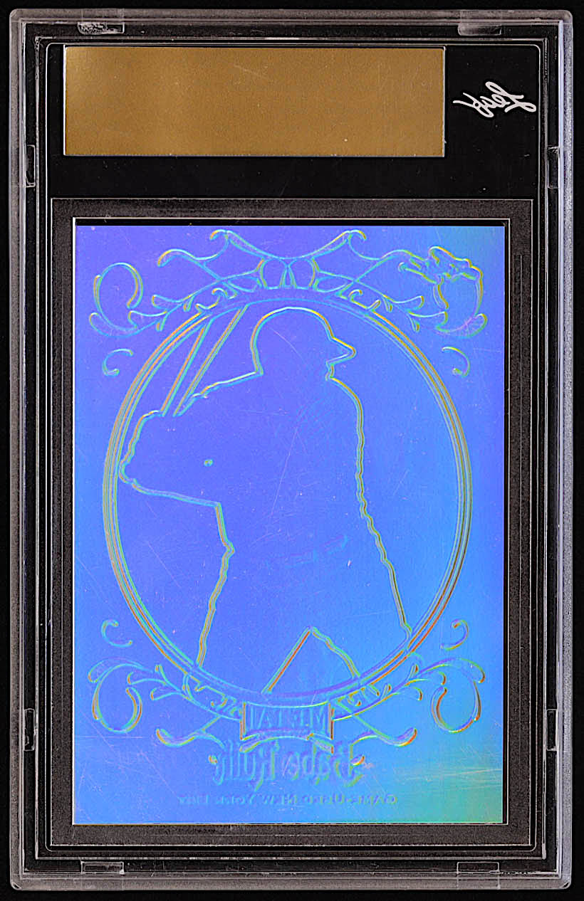 Babe Ruth Leaf Metal Babe Ruth Collection Game Used Prismatic Red Pre Production Proof