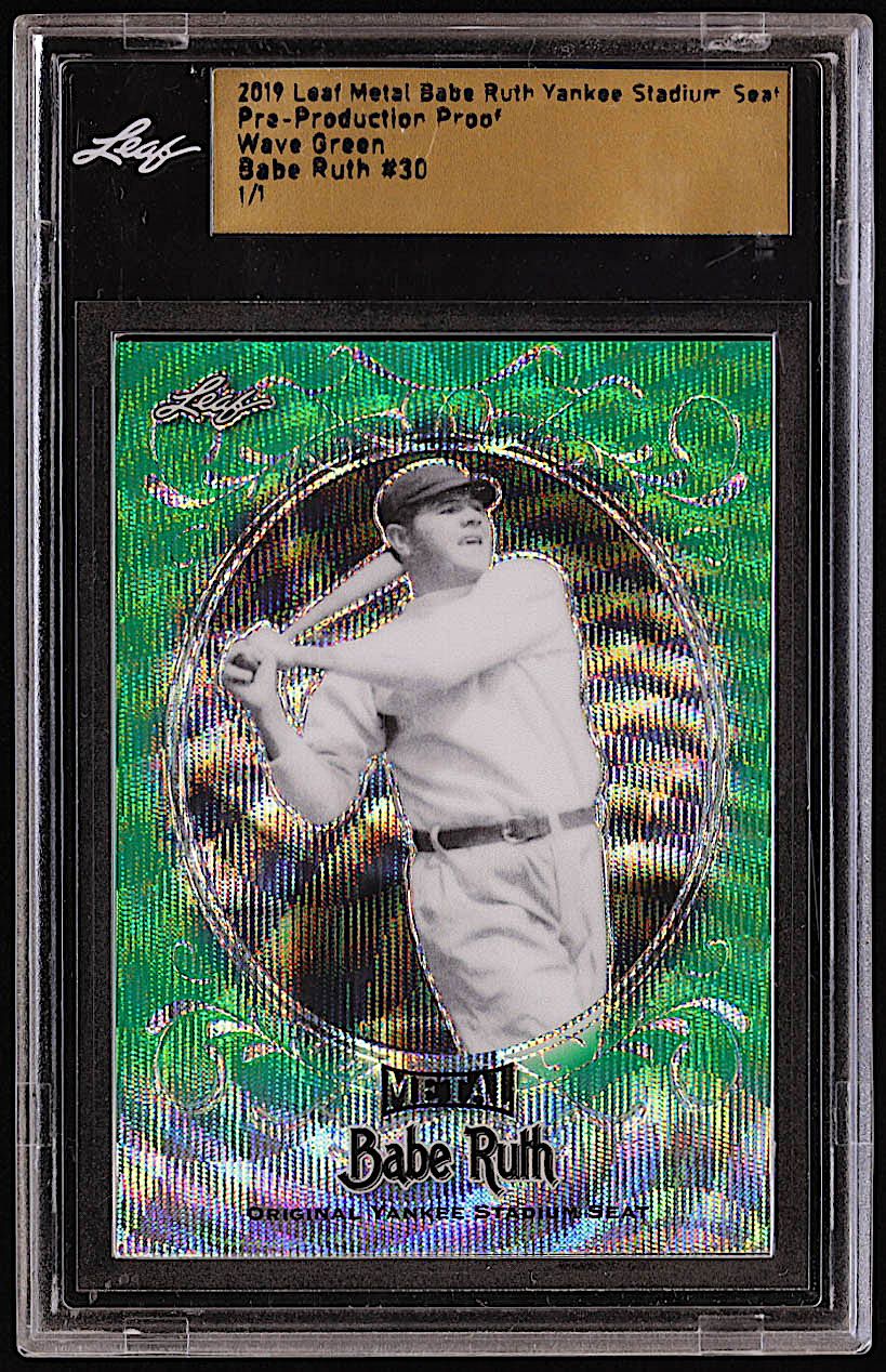 Babe Ruth Leaf Metal Babe Ruth Collection Yankee Stadium Seats Wave Green Pre Production