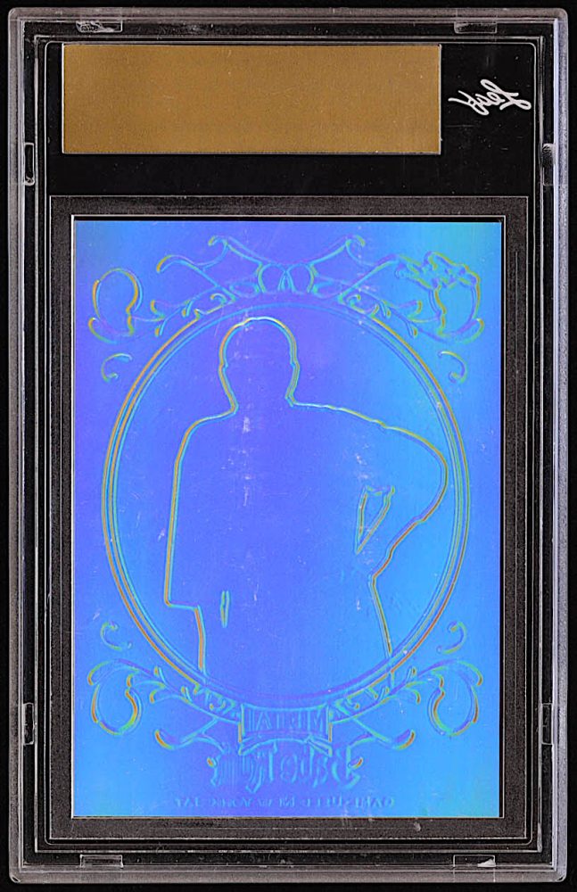 Babe Ruth Leaf Metal Babe Ruth Collection Game Used Prismatic Blue Pre Production Proof