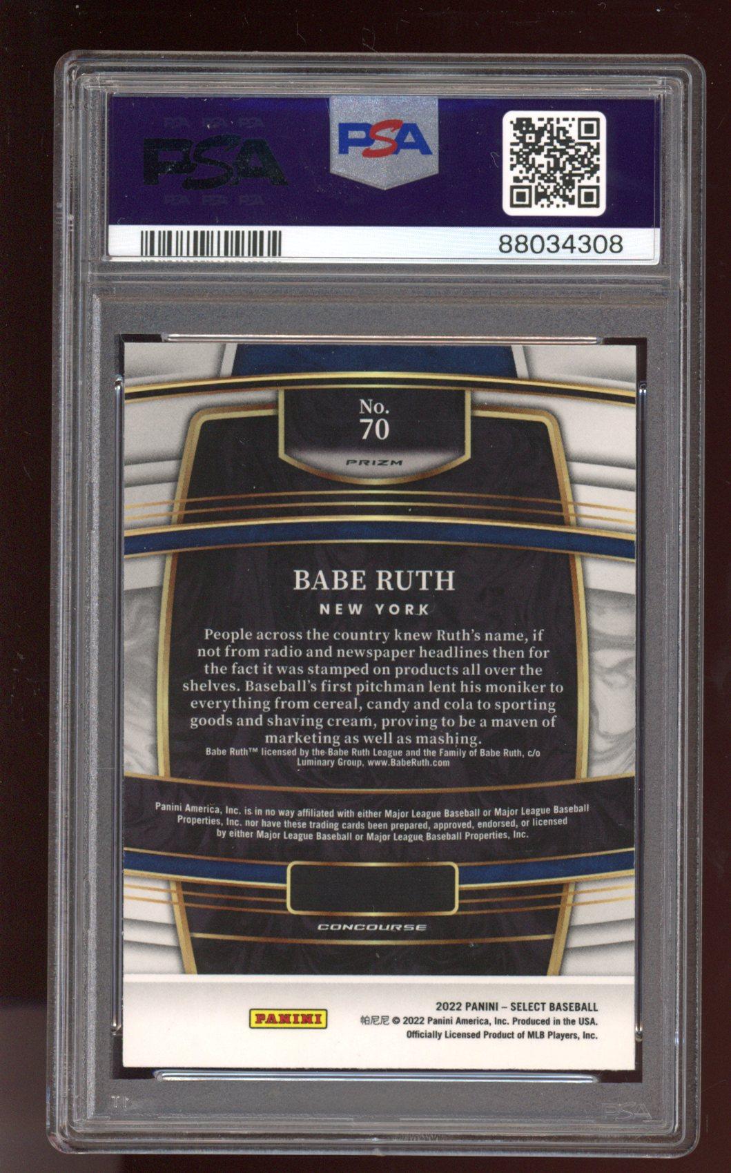 Babe Ruth Select Scope PSA Pristine Auction