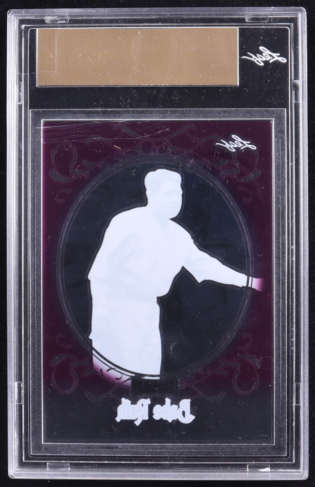 Babe Ruth Leaf Metal Babe Ruth Game Used Bat Clear Pink Pre Production Proof Leaf