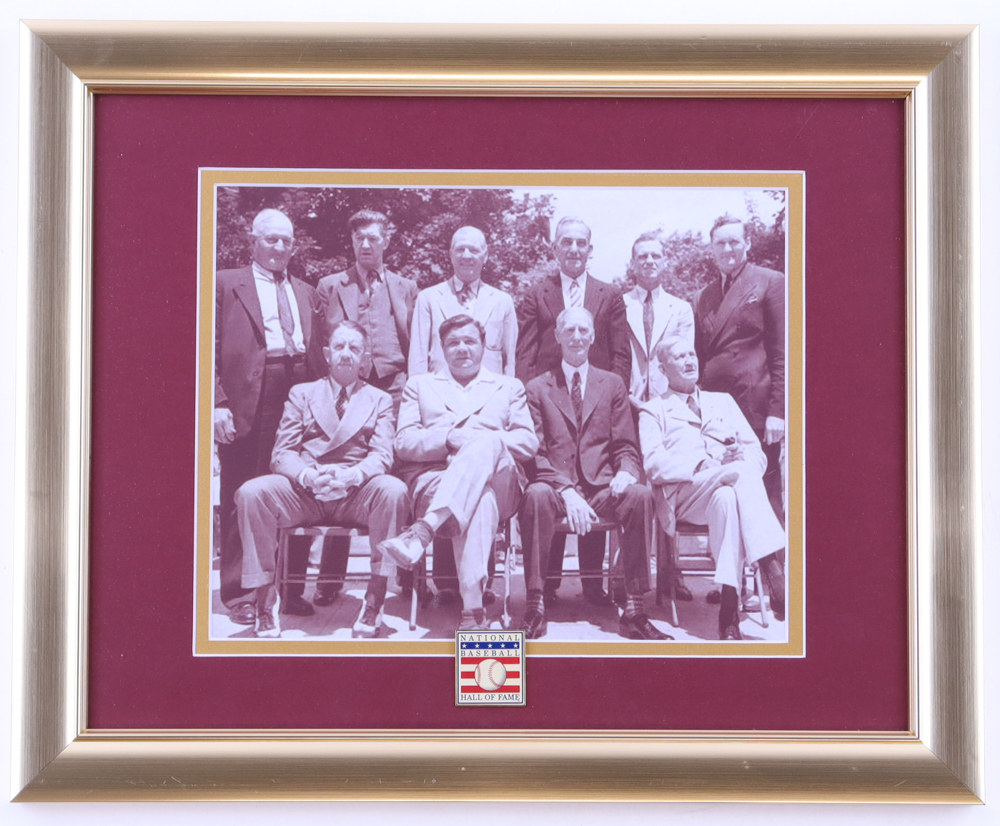 Babe Ruth The Inaugural Hall Of Fame Class Custom Framed Photo