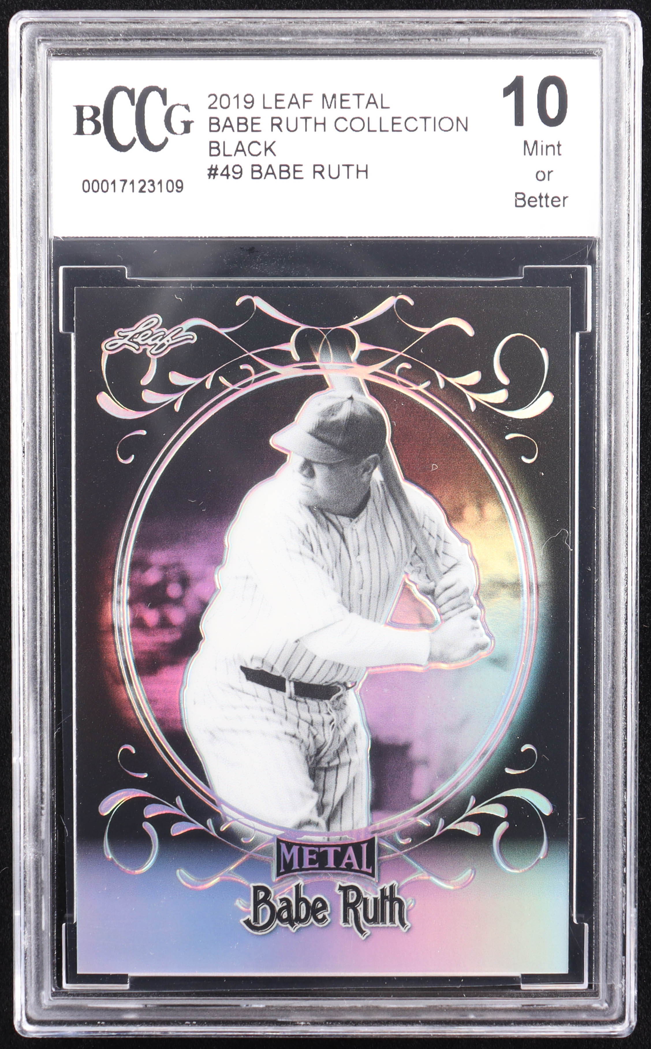 Babe Ruth Leaf Metal Babe Ruth Collection Black BCCG Pristine Auction