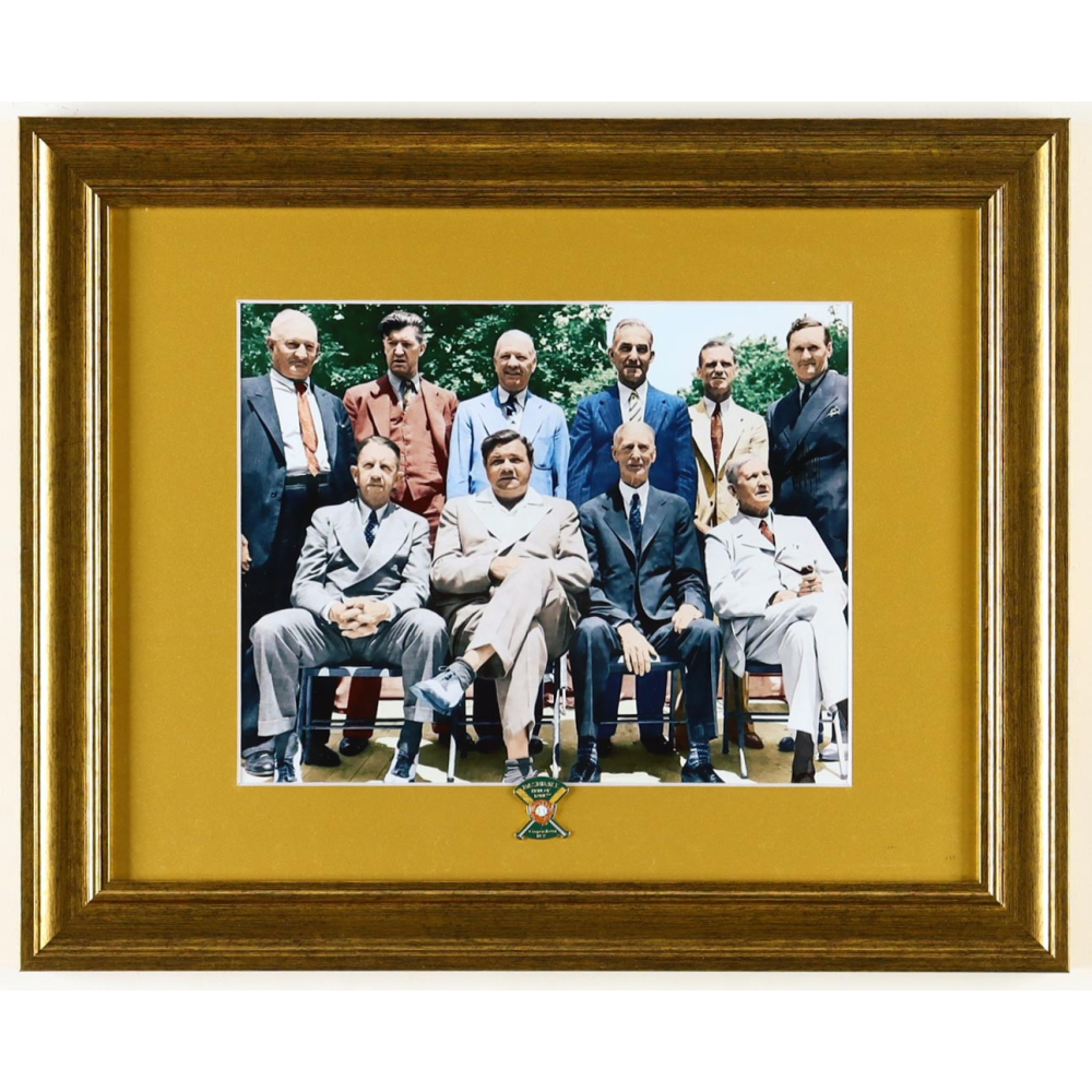 Babe Ruth Inaugural Hall Of Fame Class Custom Framed Photo Display