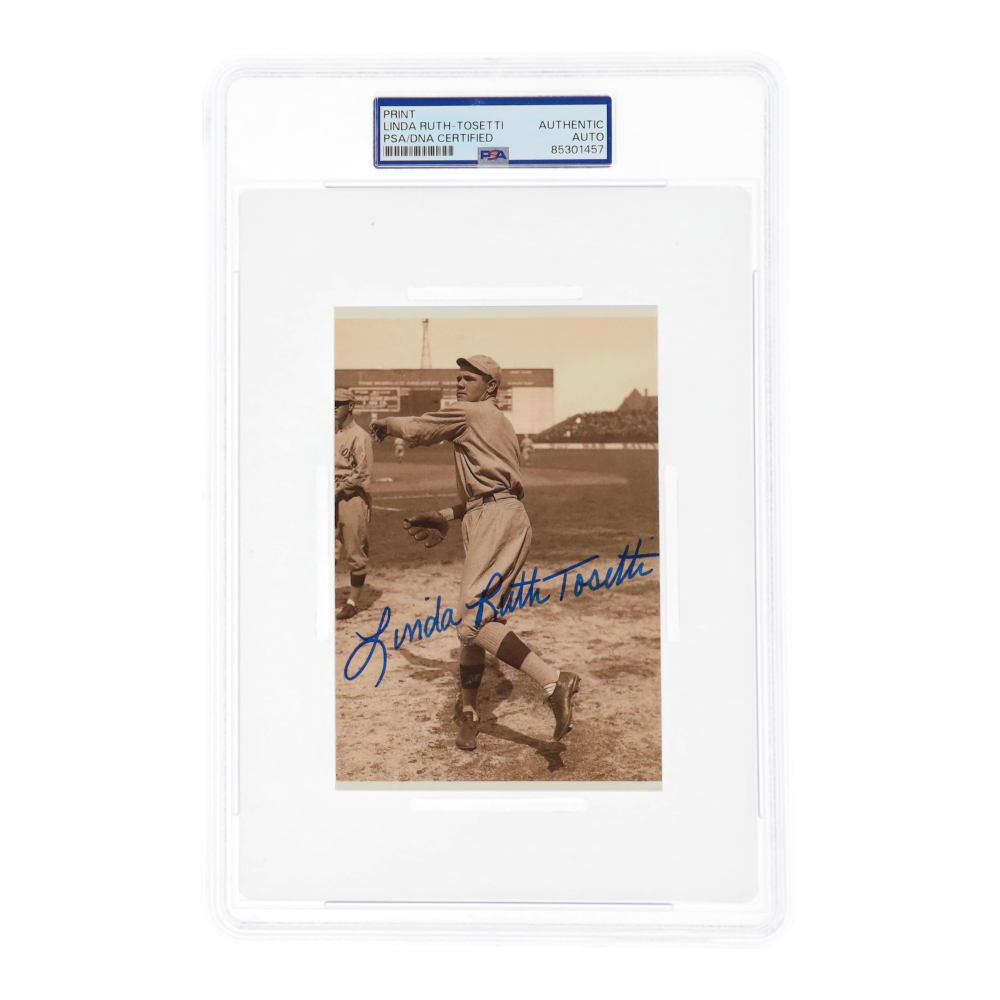 Linda Ruth Tosetti Signed Babe Ruth Print PSA Pristine Auction
