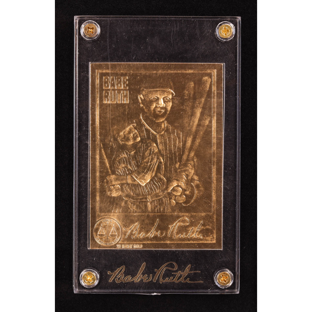 Babe Ruth Gold Performance KT Gold Card With Display Case