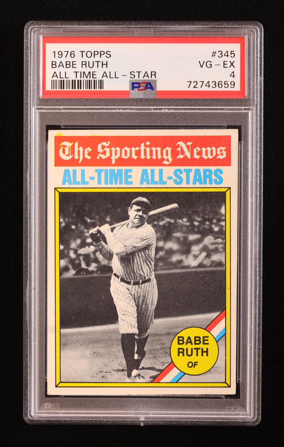 Babe Ruth Topps AS PSA Pristine Auction