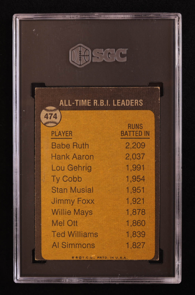 Babe Ruth Topps SGC Pristine Auction