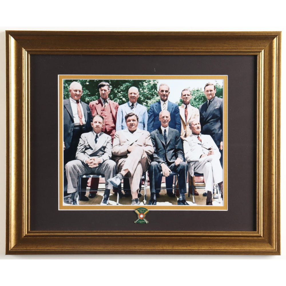 Babe Ruth Inaugural Hall Of Fame Class Custom Framed Photo Display