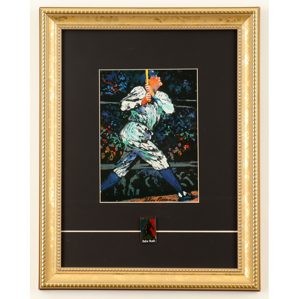 LeRoy Neiman Babe Ruth Yankees Custom Framed Art Print Display With