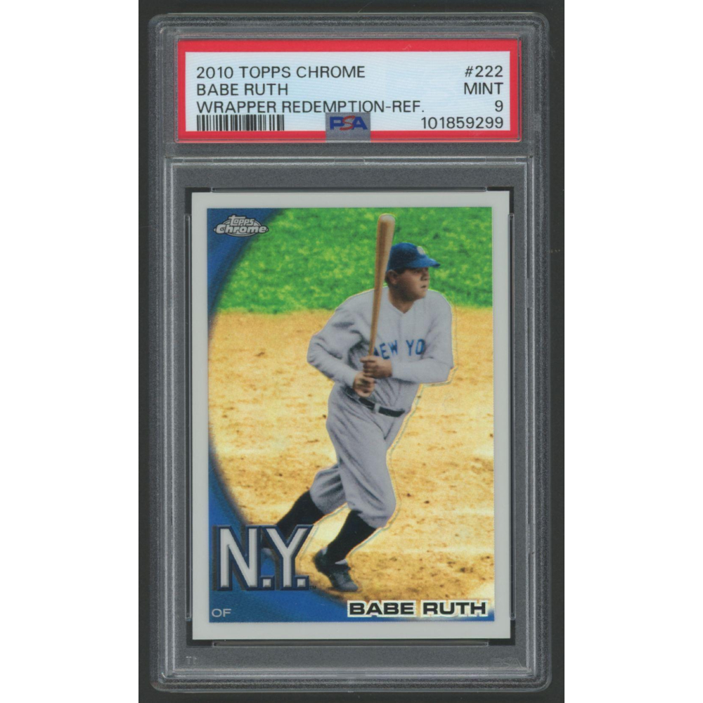 Babe Ruth Topps Chrome Wrapper Redemption Refractor PSA Pristine Auction