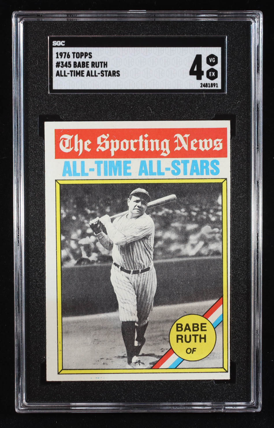 Babe Ruth Topps All Time All Stars SGC Pristine Auction