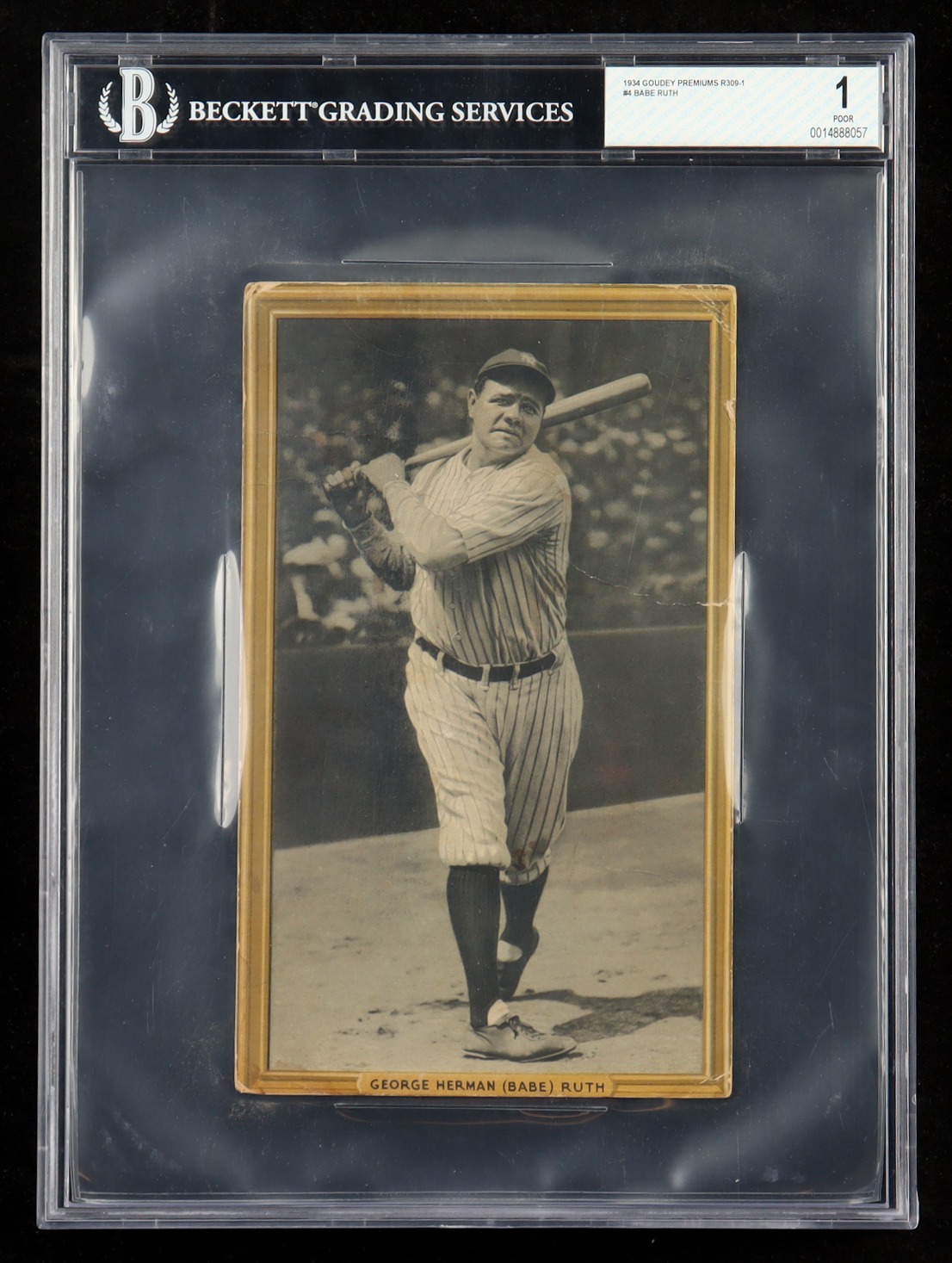 Babe Ruth Goudey Premiums R BGS Pristine Auction