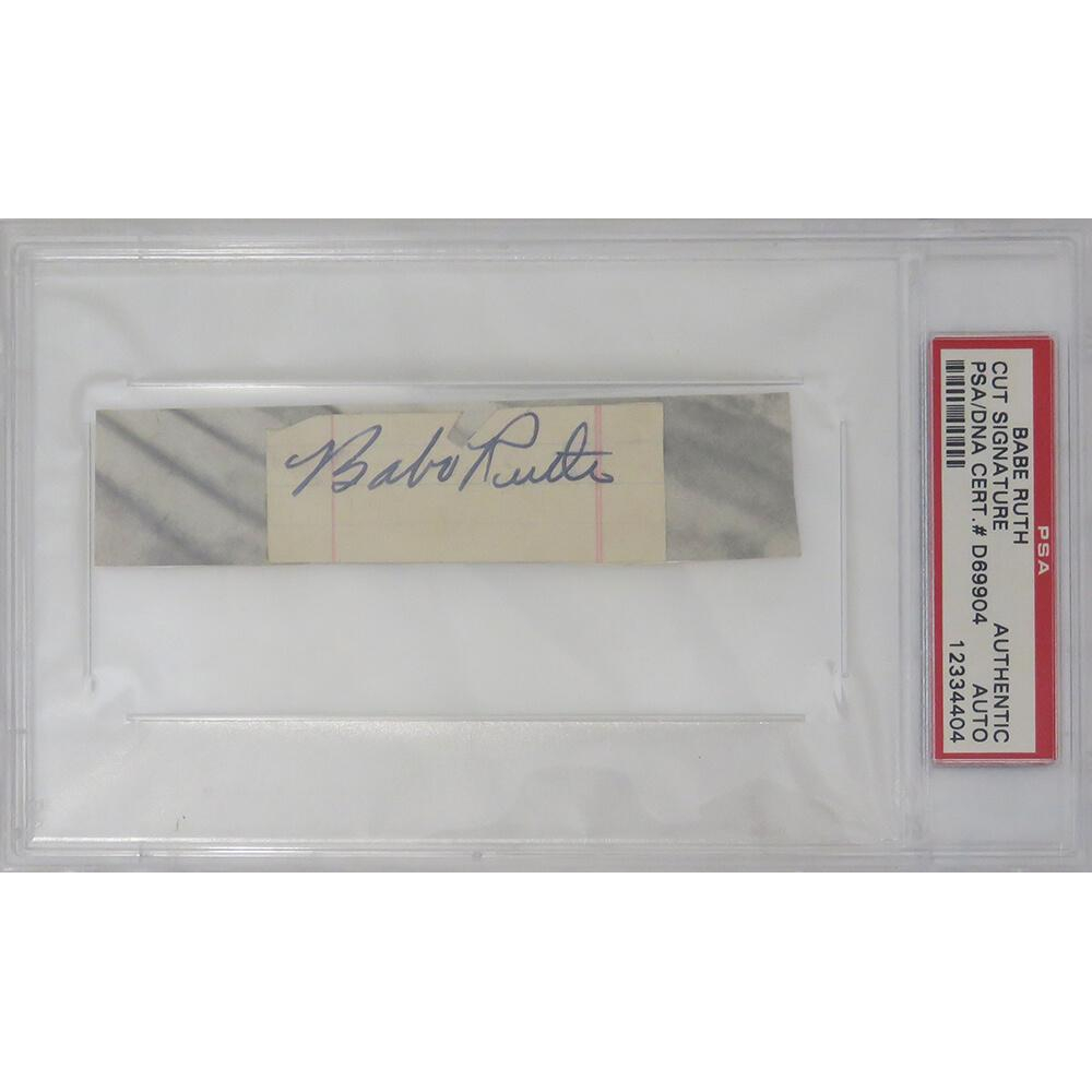 Babe Ruth Signed Cut PSA Pristine Auction