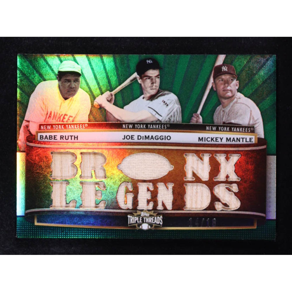 Babe Ruth Joe DiMaggio Mickey Mantle 2011 Topps Triple Threads