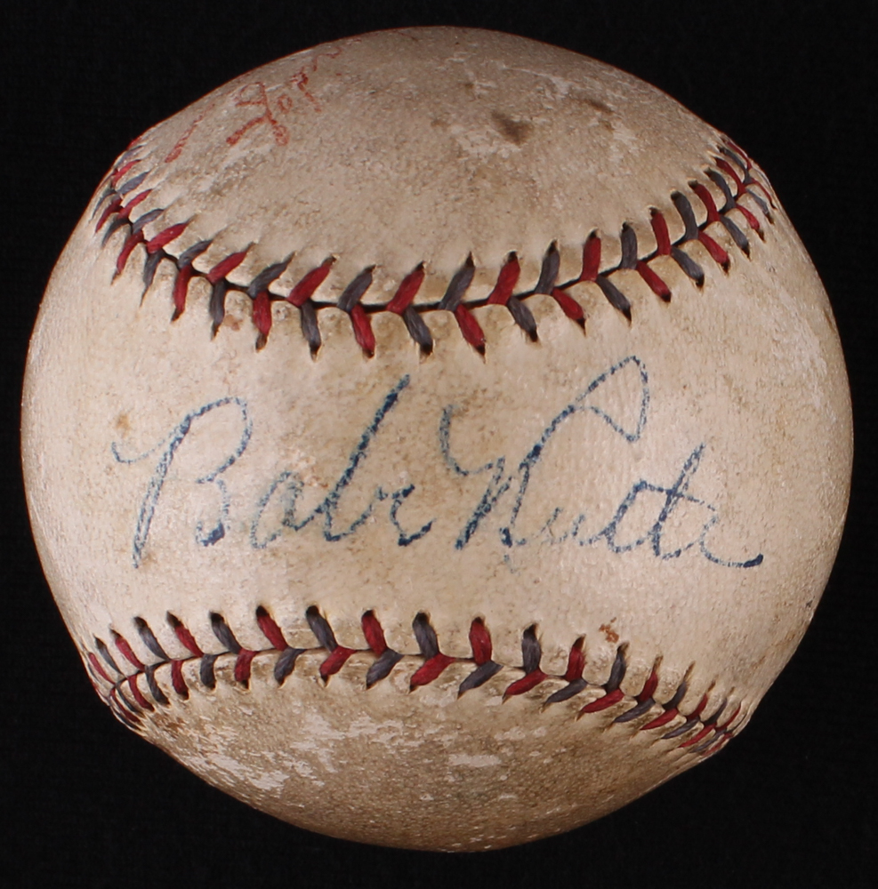 Babe Ruth Single Signed OAL Baseball PSA LOA Pristine Auction