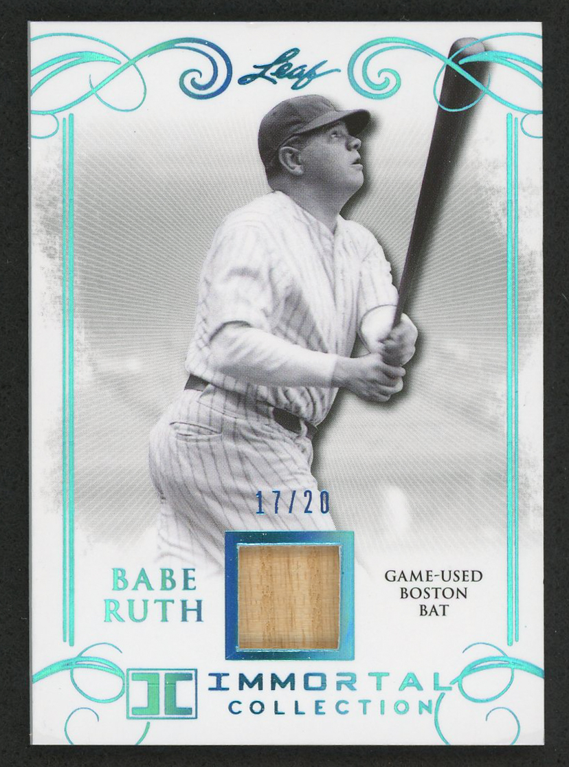 2017 Leaf Babe Ruth Immortal Collection Boston Bat BB19 Babe Ruth Pristine Auction