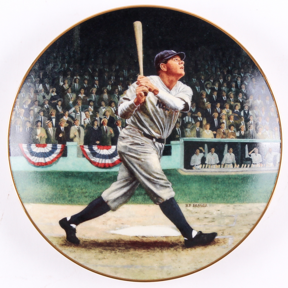 Babe Ruth Babe Ruth Called The Shot LE Porcelain Plate Pristine Auction