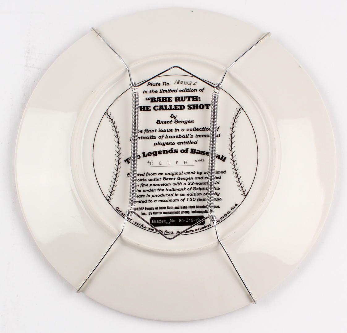 Babe Ruth Babe Ruth Called The Shot Limited Edition Porcelain Plate Pristine Auction