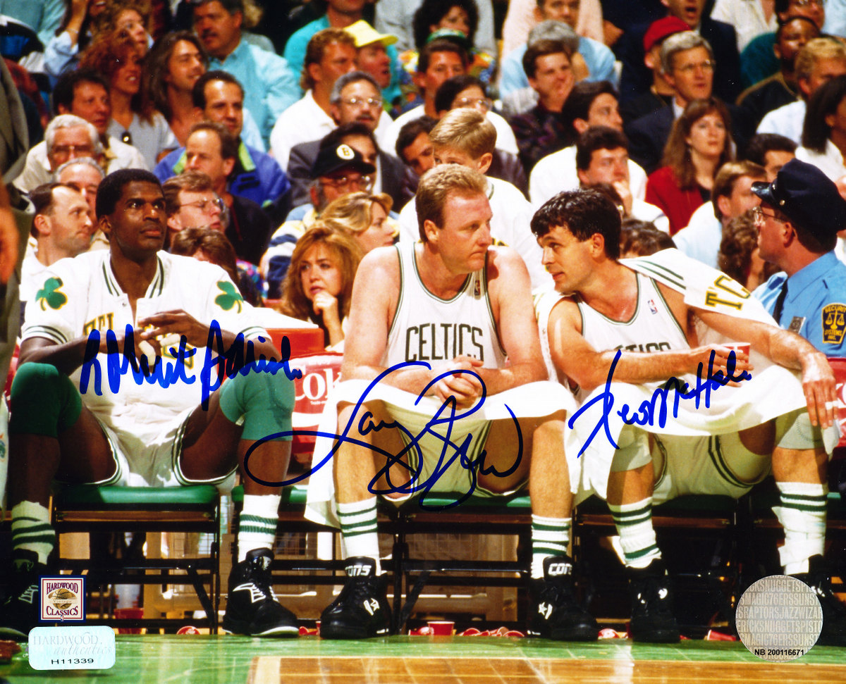 Larry Bird, Kevin McHale & Robert Parish Signed Celtics 8x10 Photo (Hardwood Authentics COA) at PristineAuction.com Larry Bird, Kevin McHale & Robert Parish Signed Celtics 8x10 Photo (Hardwood Authentics COA) at PristineAuction.com