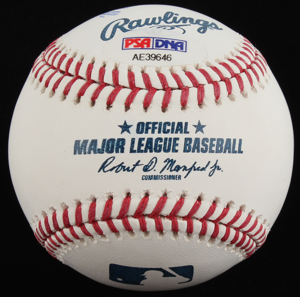 Nolan Ryan Signed OML Baseball Inscribed "100.7 MPH Fastball" with Display Case (PSA COA - Autograph Graded 10) at PristineAuction.com Nolan Ryan Signed OML Baseball Inscribed "100.7 MPH Fastball" with Display Case (PSA COA - Autograph Graded 10) at PristineAuction.com