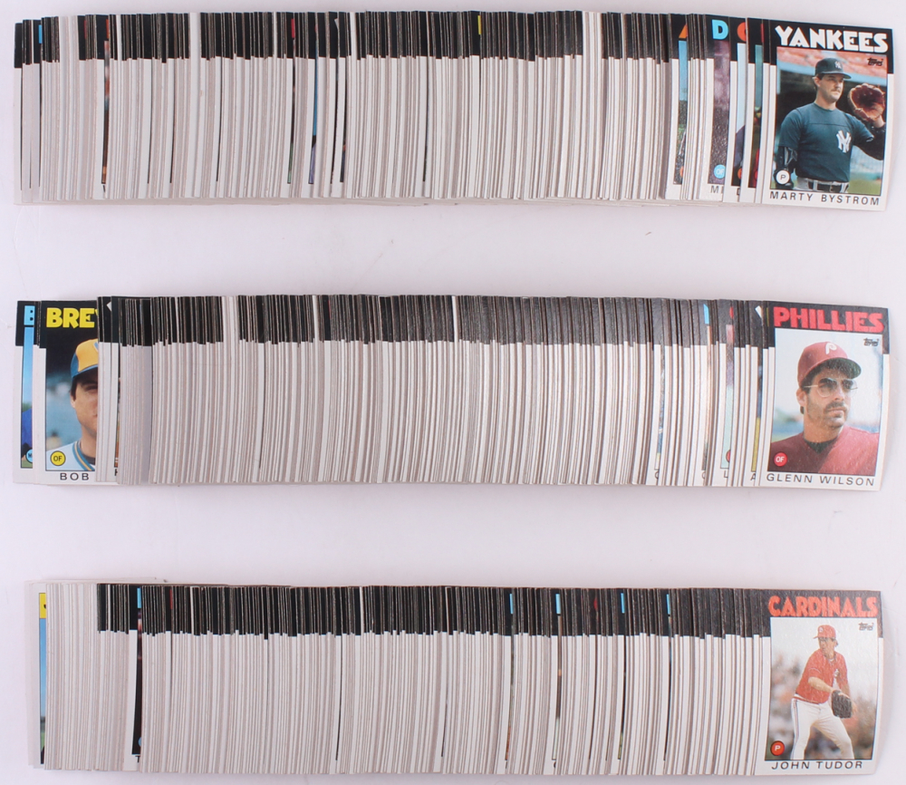Lot of (101) 1986 Topps Baseball Cards With #651 Billy Martin, #472 Joe Hesketh, #65 Dan Driessen, #427 Joe Cowley, #103 Juis Salazar, #474 John Tudor