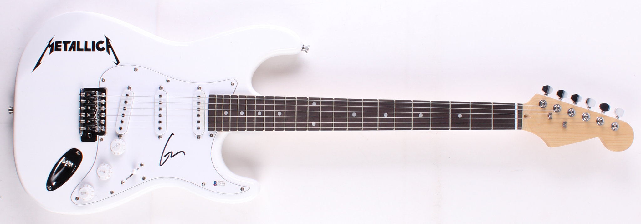 Lars Ulrich Signed Full-Size Metallica Electric Guitar (Beckett COA) at PristineAuction.com Lars Ulrich Signed Full-Size Metallica Electric Guitar (Beckett COA) at PristineAuction.com