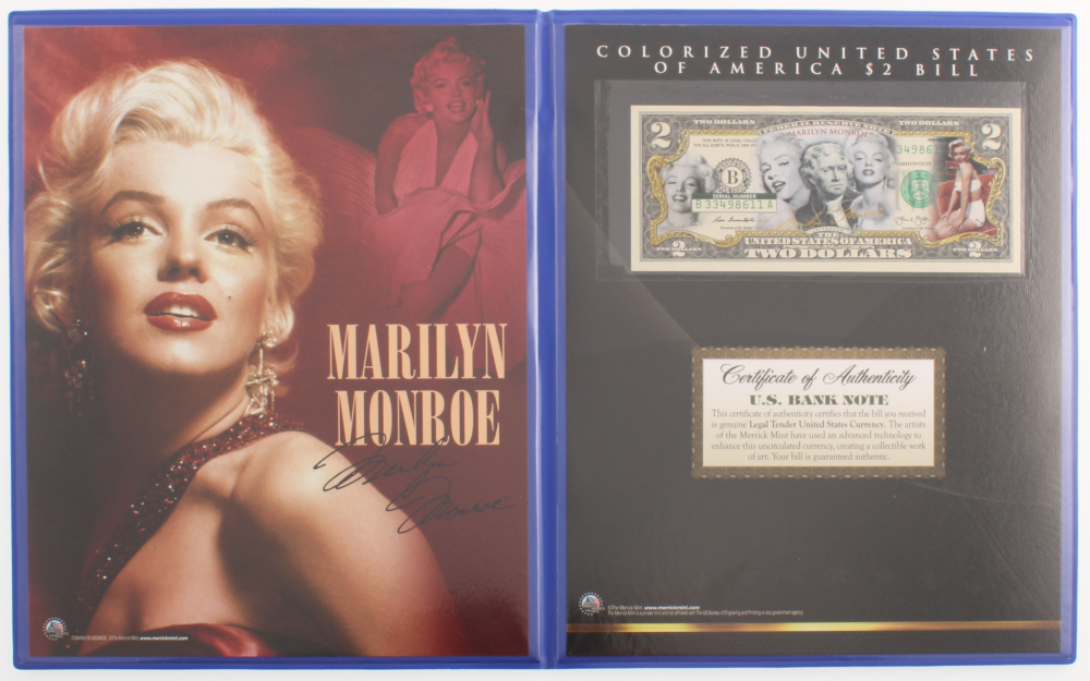 Marilyn Monroe Americana $2 Bill – Genuine Legal Tender US, Uncirculated 2017