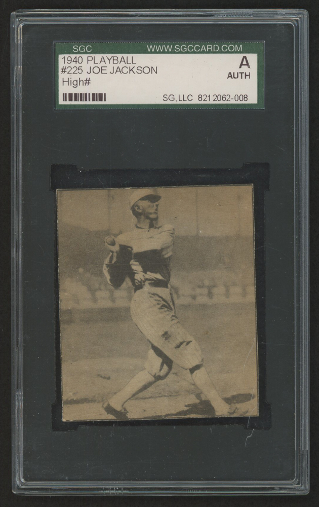 1940 Play Ball #225 Joe Jackson (SGC Authentic) at PristineAuction.com 1940 Play Ball #225 Joe Jackson (SGC Authentic) at PristineAuction.com