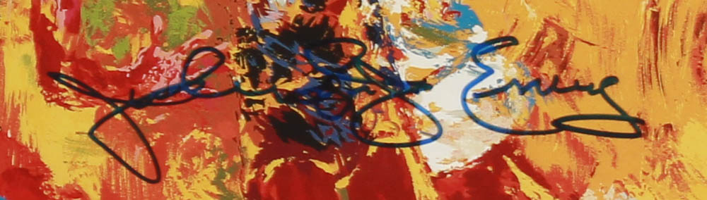 Julius Erving Signed 14x15 LeRoy Neiman Art Print Custom Framed Display (PSA COA) at PristineAuction.com Julius Erving Signed 14x15 LeRoy Neiman Art Print Custom Framed Display (PSA COA) at PristineAuction.com