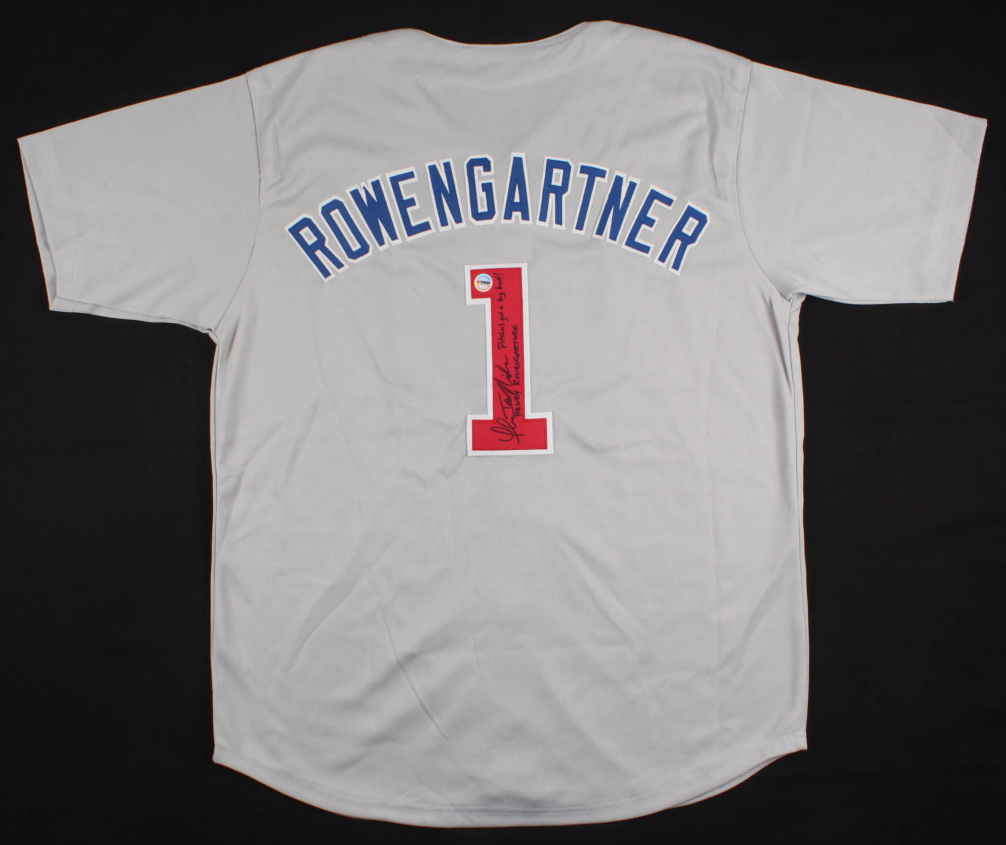 Thomas Ian Nicholas Signed "Rookie of the Year" Cubs Jersey Inscribed "Henry Rowengartner" & "Pitcher's Got A Big Butt!" (Fiterman Sports Hologram!) at PristineAuction.com Thomas Ian Nicholas Signed "Rookie of the Year" Cubs Jersey Inscribed "Henry Rowengartner" & "Pitcher's Got A Big Butt!" (Fiterman Sports Hologram!) at PristineAuction.com