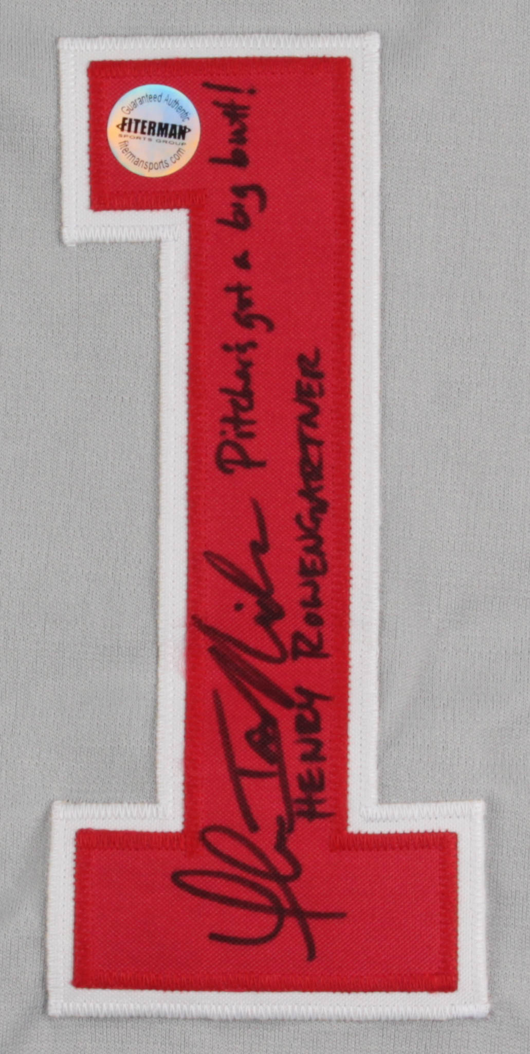 Thomas Ian Nicholas Signed "Rookie of the Year" Cubs Jersey Inscribed "Henry Rowengartner" & "Pitcher's Got A Big Butt!" (Fiterman Sports Hologram!) at PristineAuction.com Thomas Ian Nicholas Signed "Rookie of the Year" Cubs Jersey Inscribed "Henry Rowengartner" & "Pitcher's Got A Big Butt!" (Fiterman Sports Hologram!) at PristineAuction.com