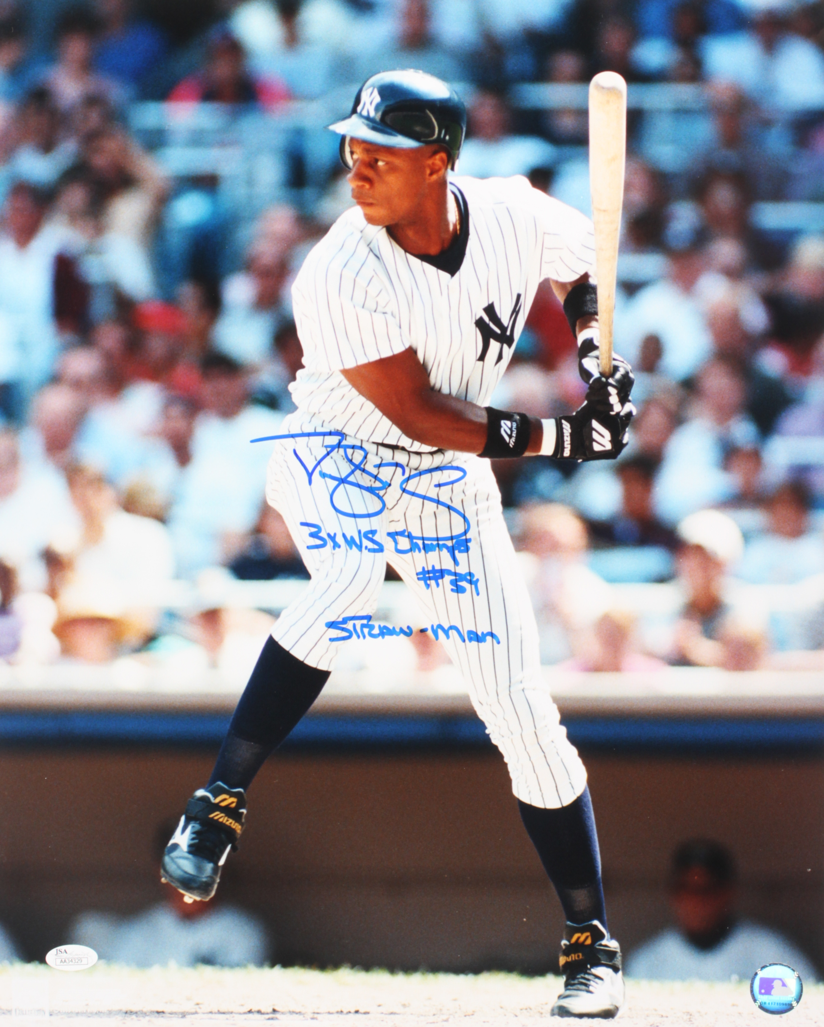 Darryl Strawberry Signed Yankees 16x20 Photo Inscribed "3x WS Champs" & "Straw-Man" (JSA COA) at PristineAuction.com Darryl Strawberry Signed Yankees 16x20 Photo Inscribed "3x WS Champs" & "Straw-Man" (JSA COA) at PristineAuction.com