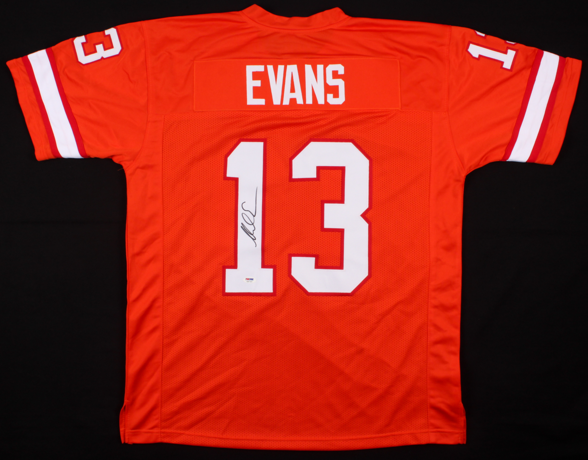 Mike Evans Signed Buccaneers Throwback Jersey (PSA COA) at PristineAuction.com Mike Evans Signed Buccaneers Throwback Jersey (PSA COA) at PristineAuction.com
